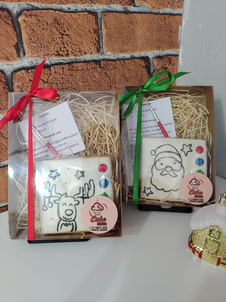 Biscoitos decorados para Natal