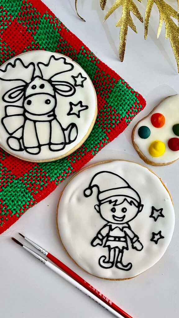 Biscoitos de Natal para colorir
